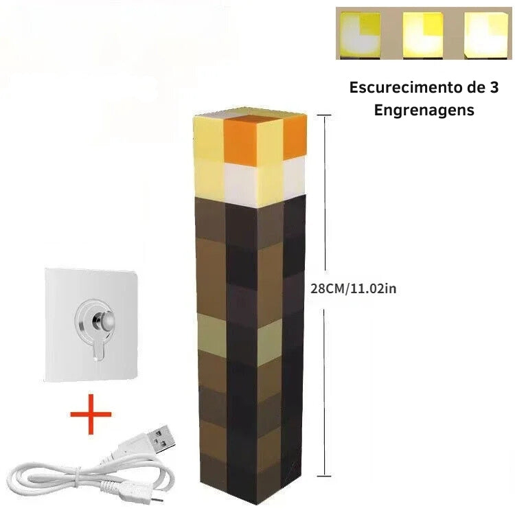 Luminária LED do Minecraft