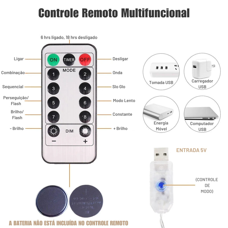 Cortina de Luzes LED